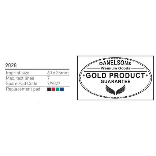 Picture of CUSTOMISED RUBBER STAMP 9028 60X35MM